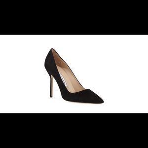 Manolo Blahnik BB Crepe 90mm pump.Black